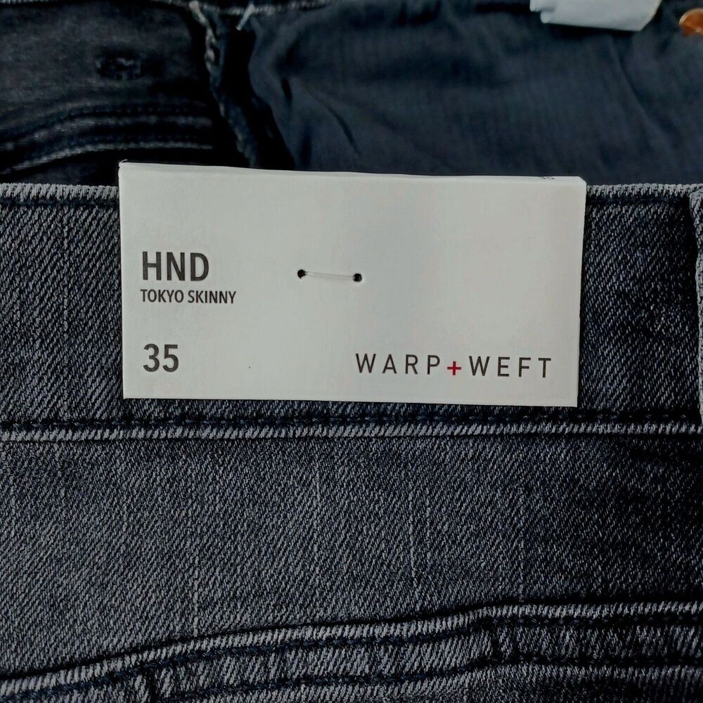 Warp+Weft ORD HND Tokyo Skinny Harajuku Stretch Distressed Jeans Men's Sz 35x32 - Picture 11 of 13